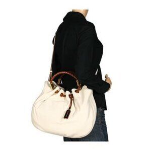 MICHAEL KORS Skorpios Handbag Purse Pebbled Leather Braided Leather Handles-New!